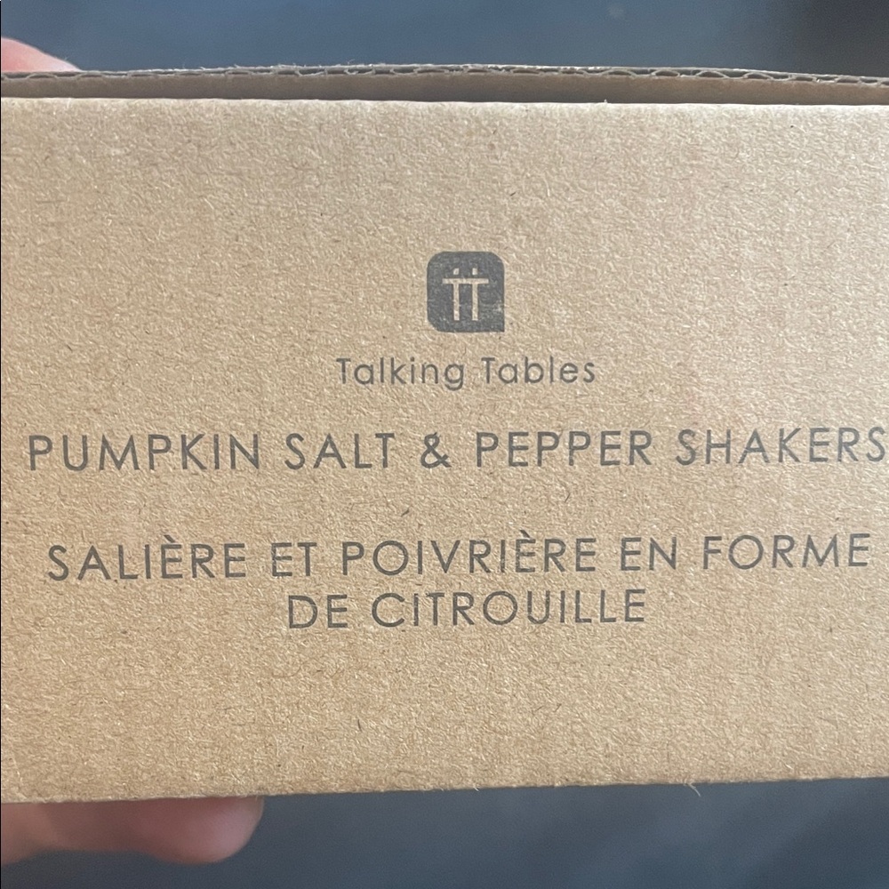 Talking Tables Pumpkin Salt & Pepper Shakers - Brown